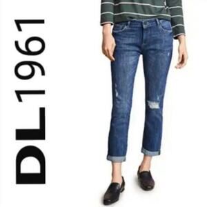 DL1961 Charlie Mid‎ cuffed slim boyfriend jean size 28 new!!!